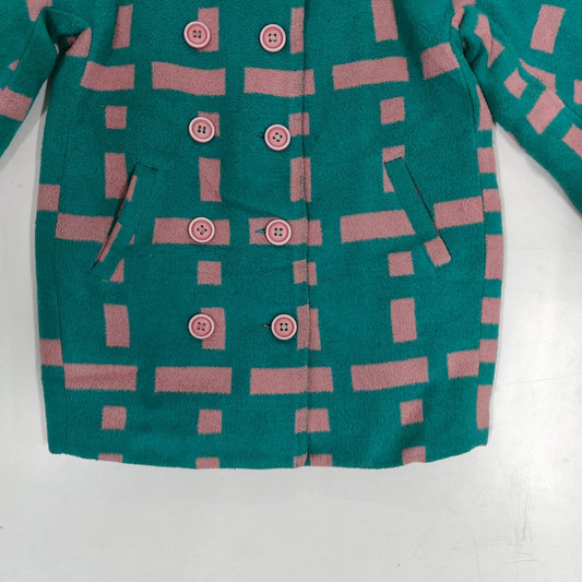 Women's Sweater - Green & Pink (2XS)