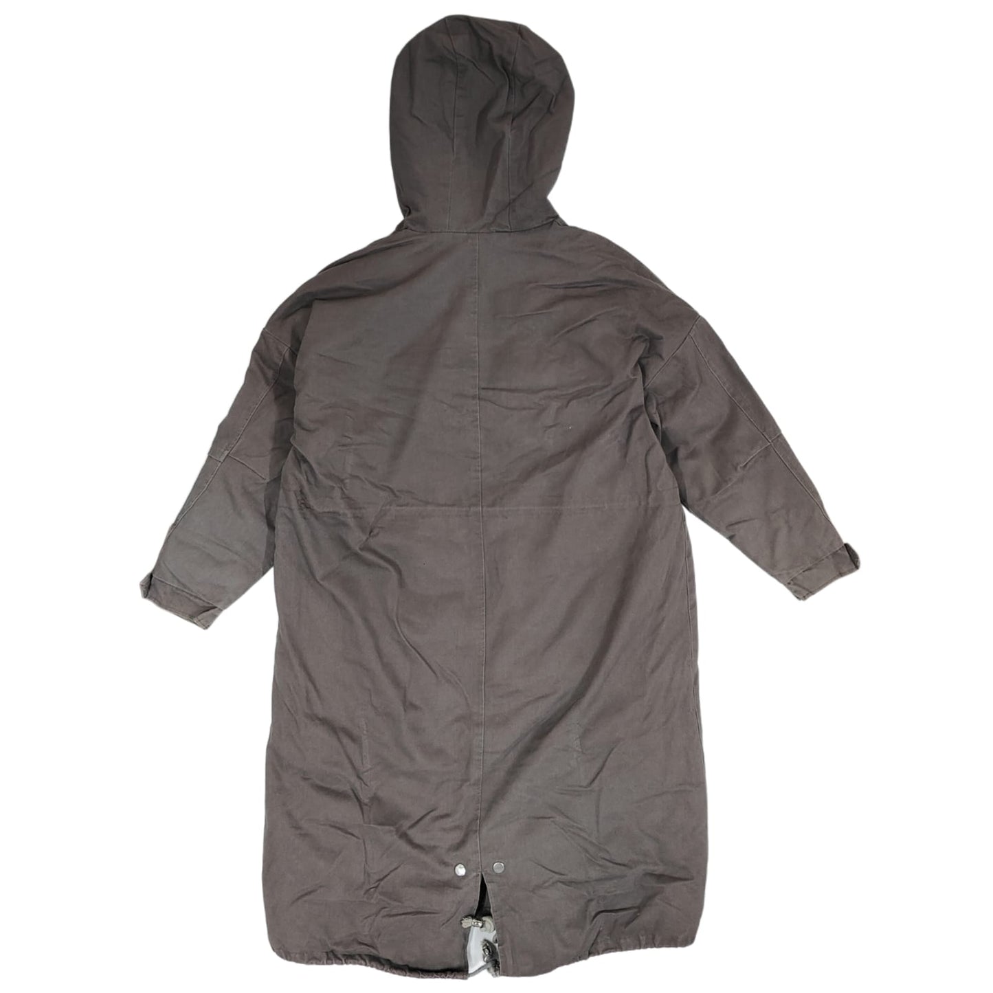 Men's Hooded Long Jacket - Beige (3XL)