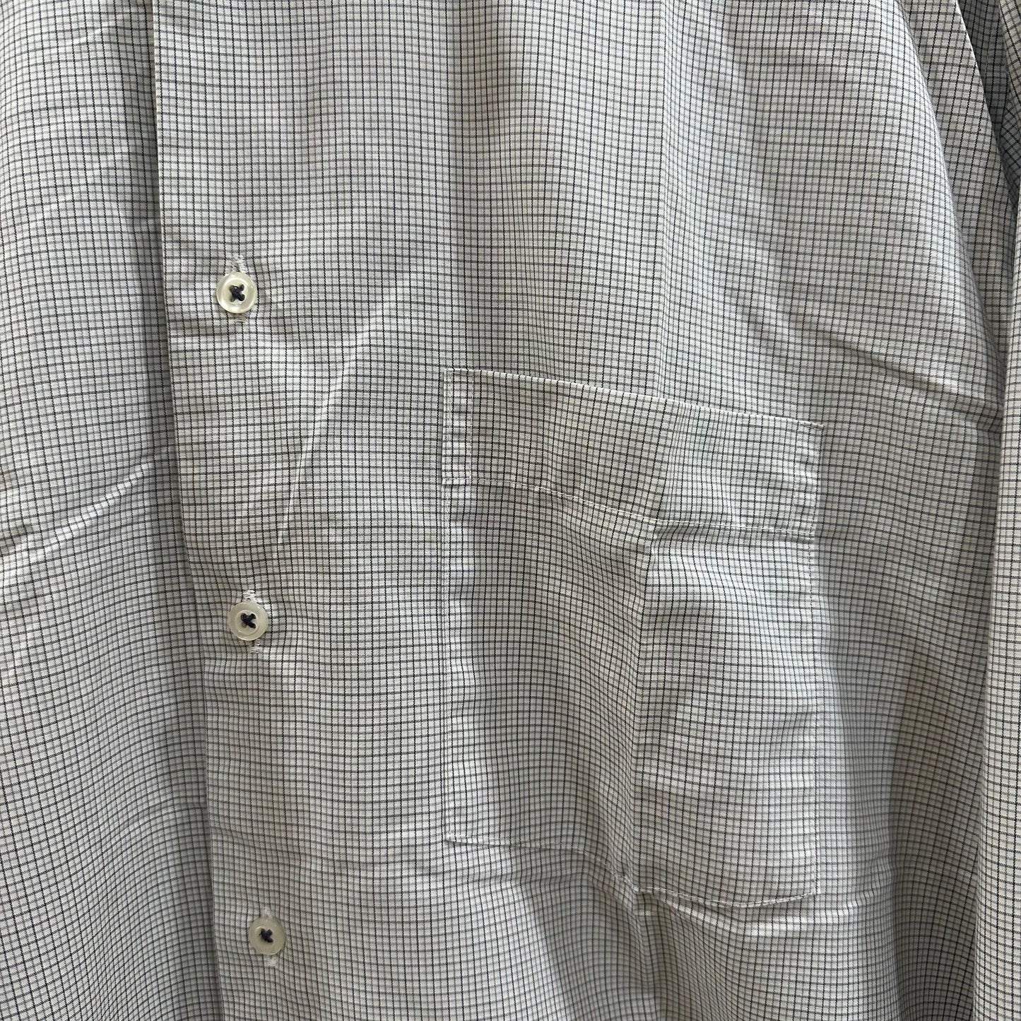 Men's Shirt - White/Violet Checkered (XL)