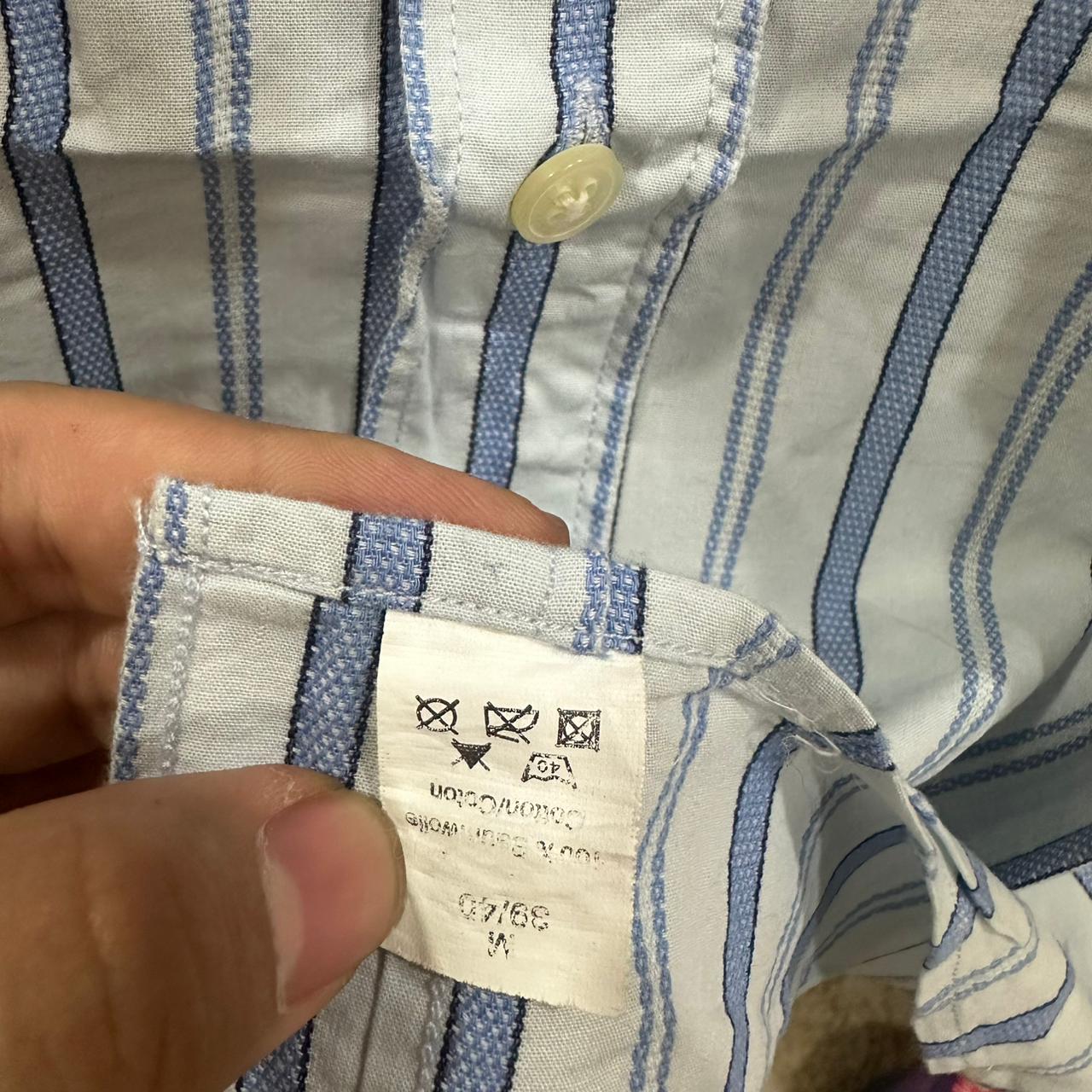 VIA CORTESA Men's Shirt - Blue Striped (L)
