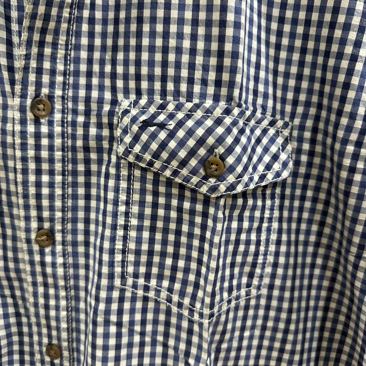 Engbers Men’s Shirt - Blue & White Checkered (XXL)