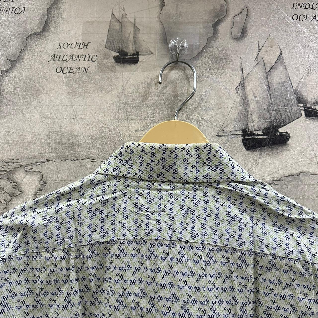 OLYMP Men’s Shirt Color - Blue/Green/White Patterned (XXL)