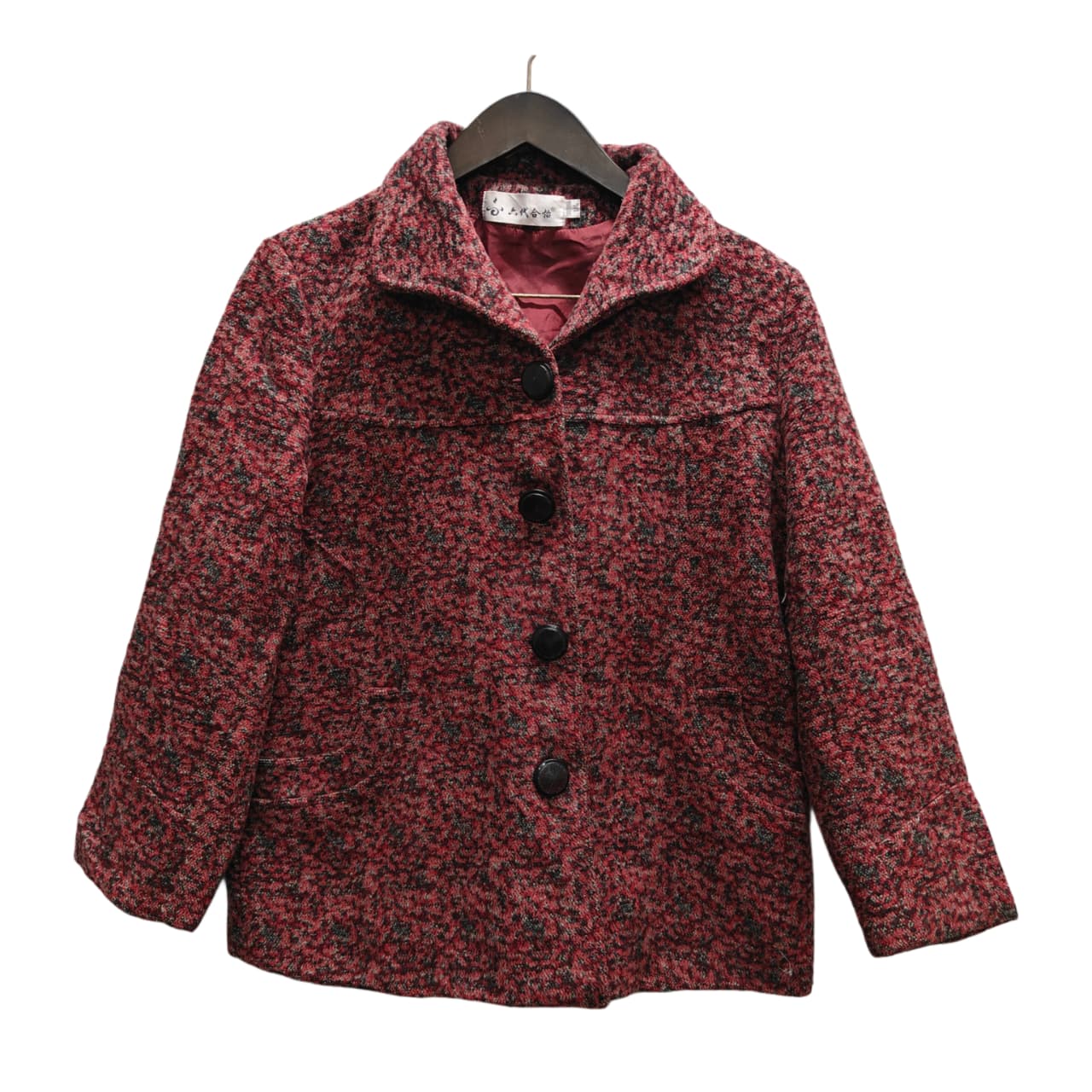 Women’s Shacket - Maroon & Grey (XL)