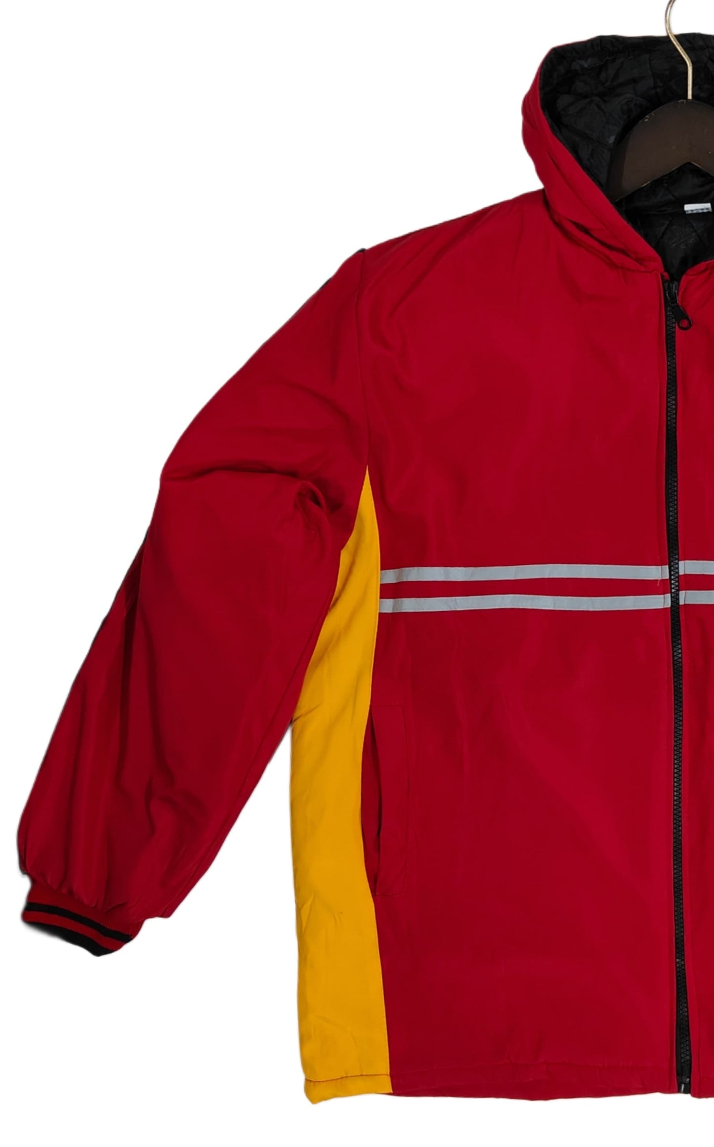 Men’s Hooded Jacket - Red & Yellow (3XL)