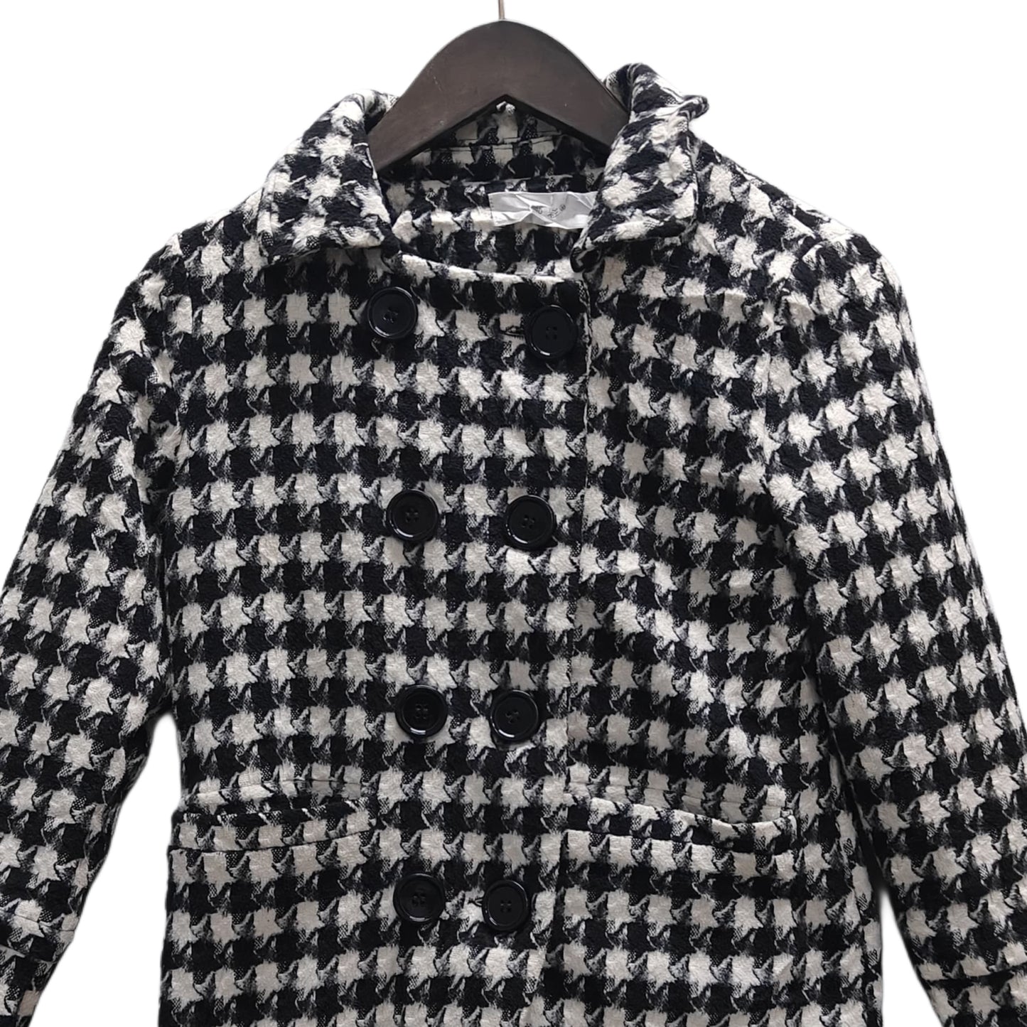 Women's Coat - Black & White Checkered (2XS)