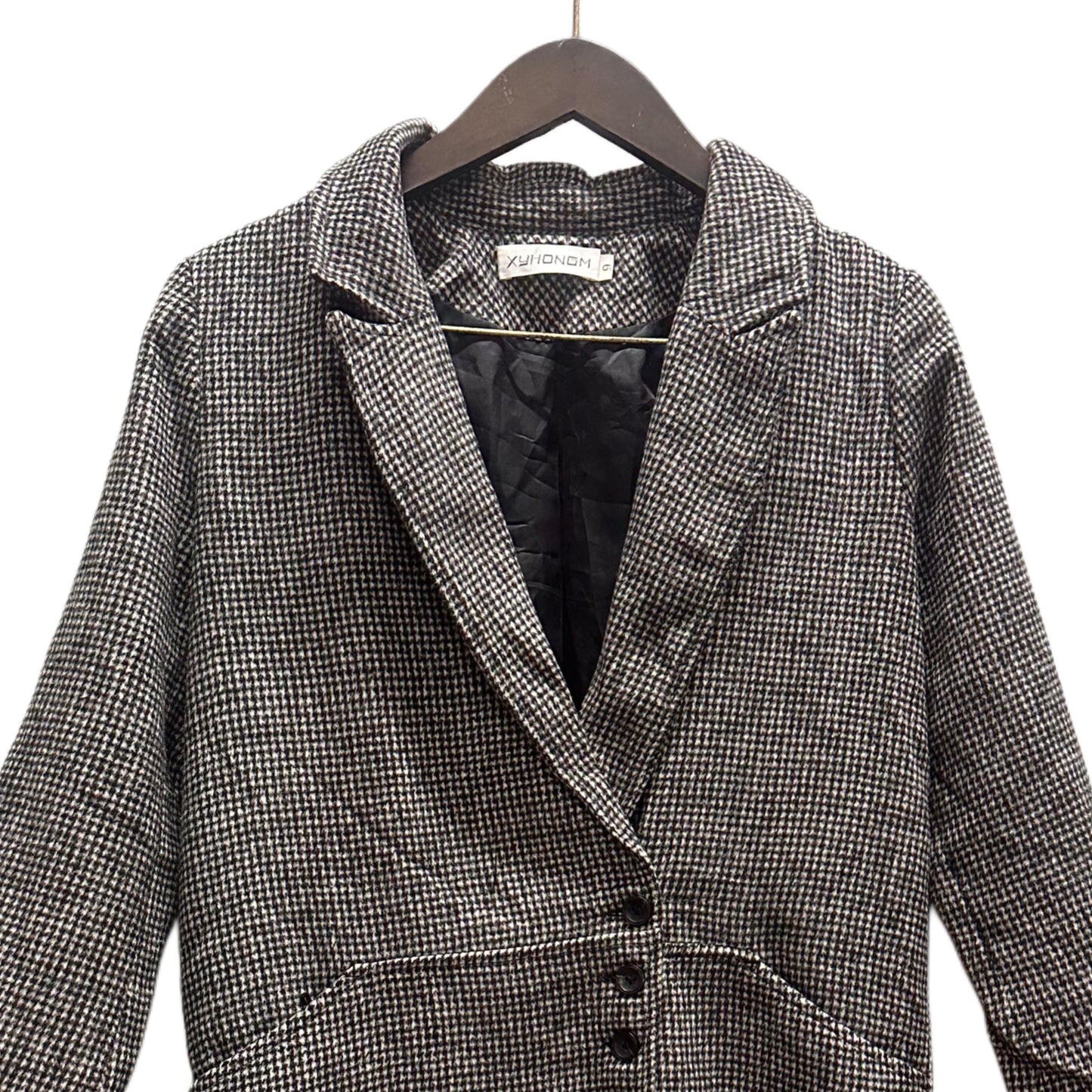 Women's Long Blazer - Black & White (S)