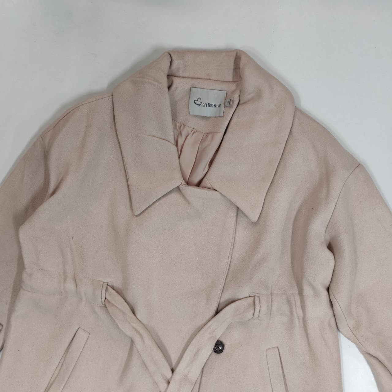 Women's Coat - Light Peach (M) Without Arm Belt