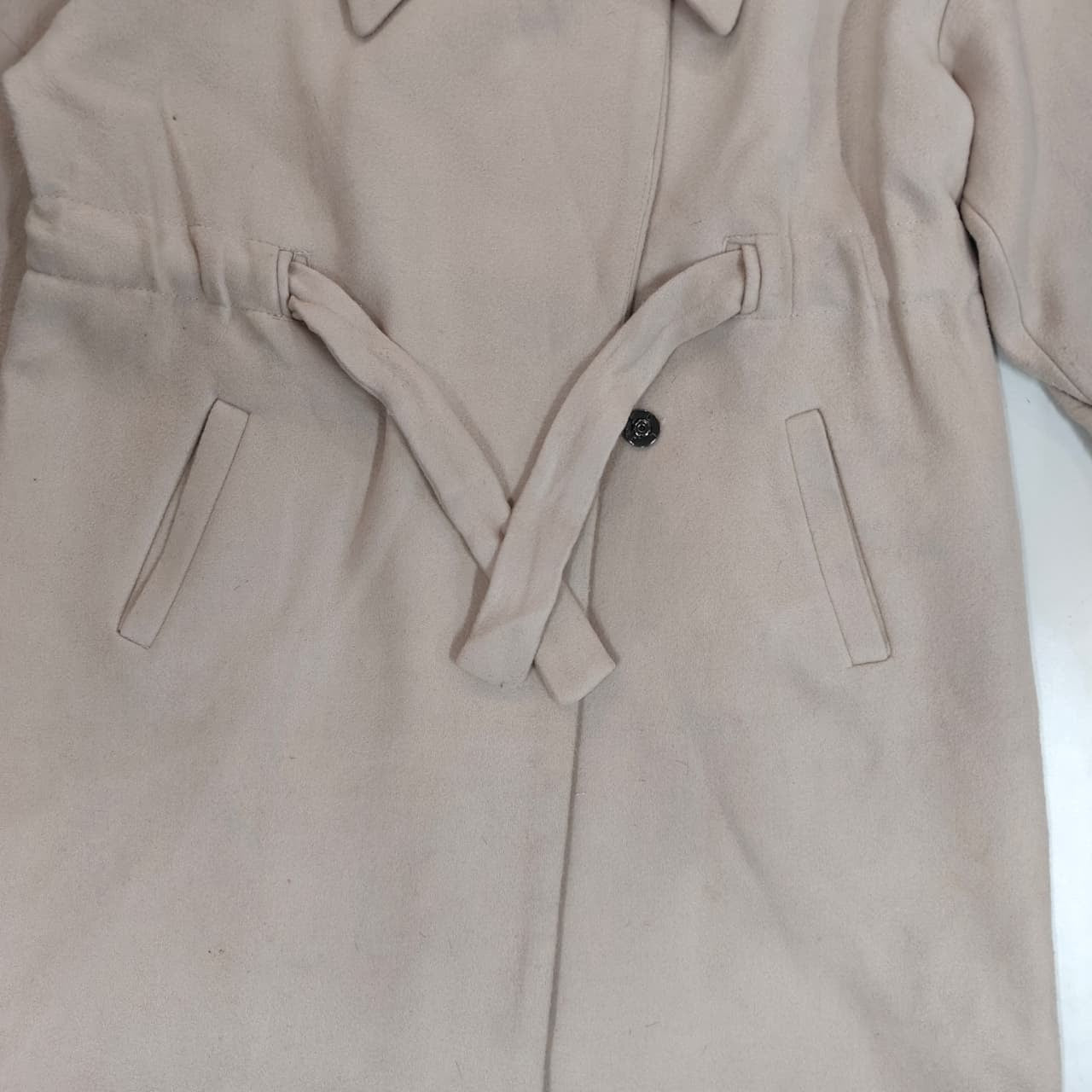 Women's Coat - Light Peach (M) Without Arm Belt