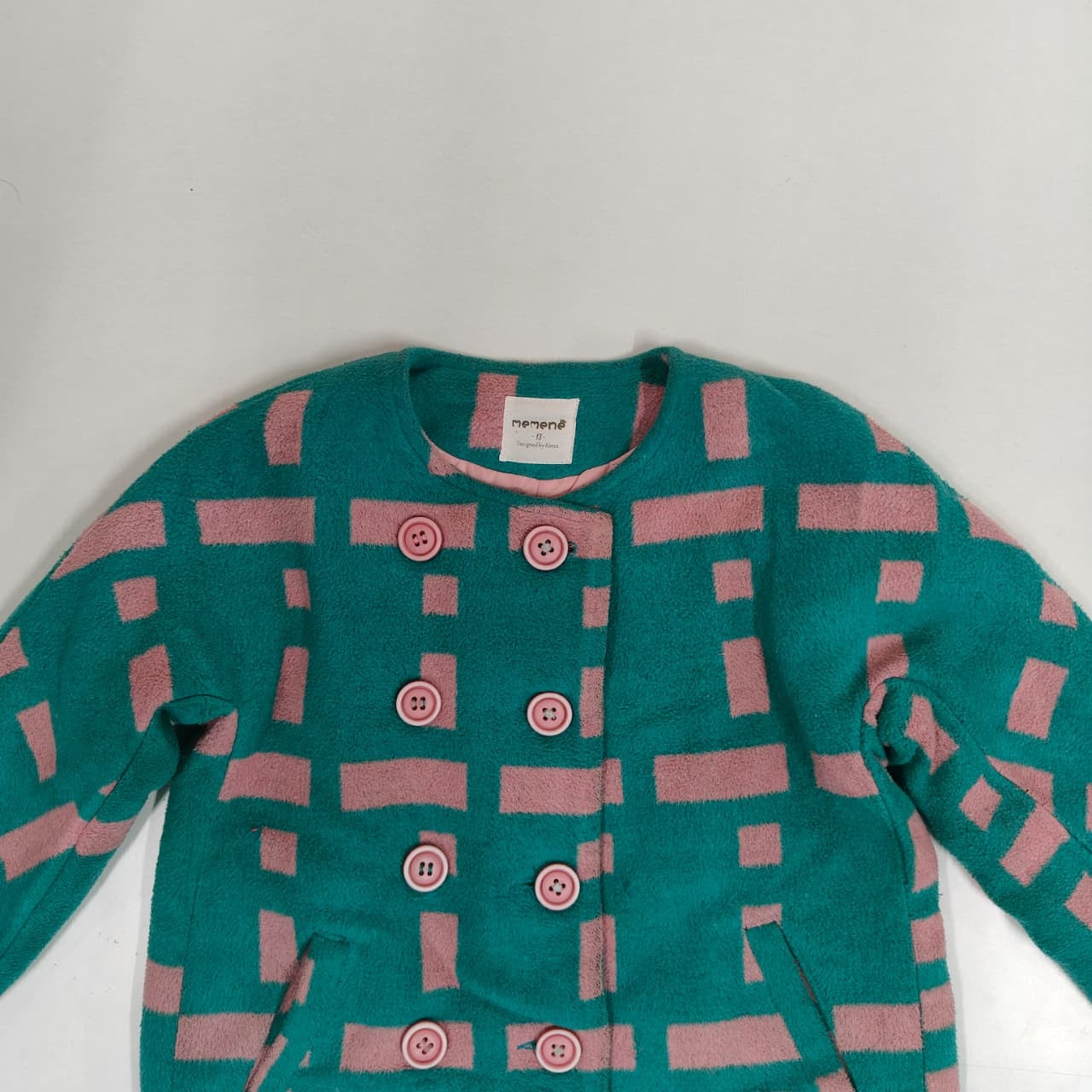Women's Sweater - Green & Pink (2XS)