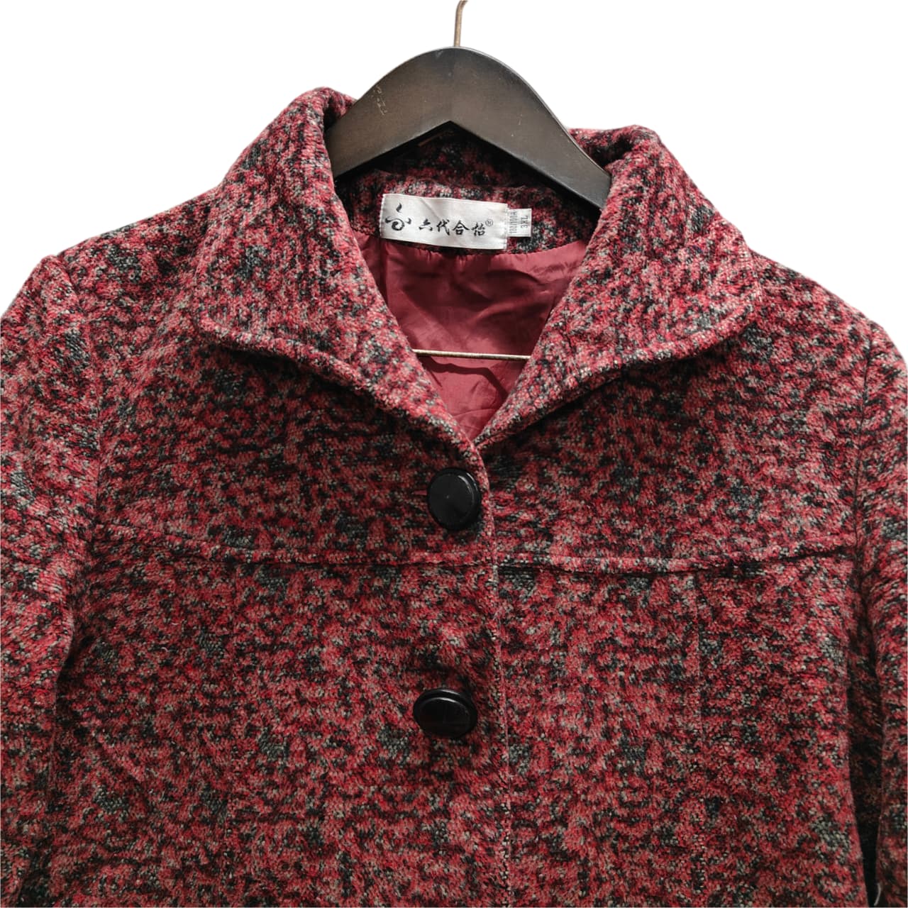Women’s Shacket - Maroon & Grey (XL)