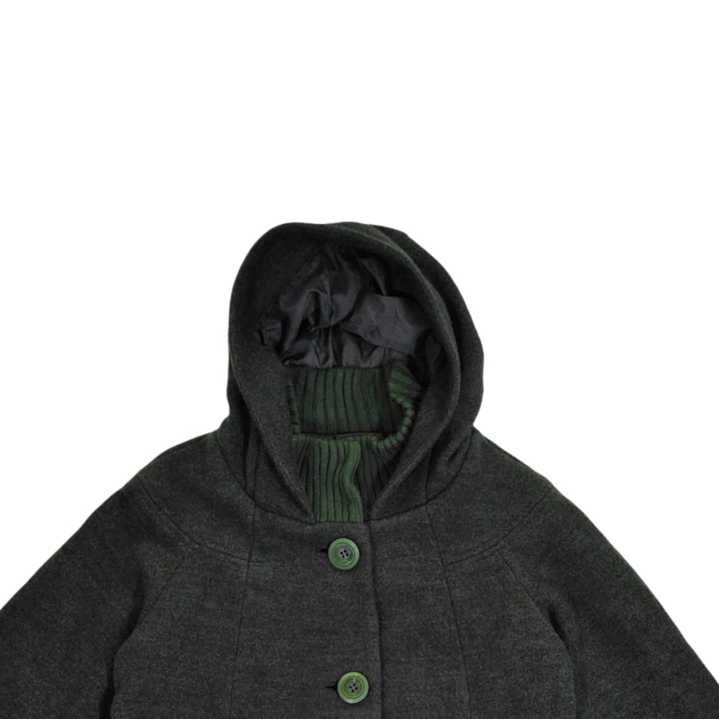 Women's Hooded Coat - Olive Green (XXL)