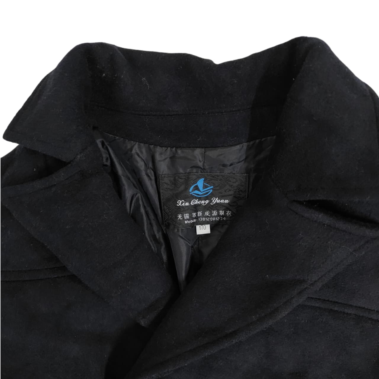 Men's Longcoat - Navy Blue (XL)