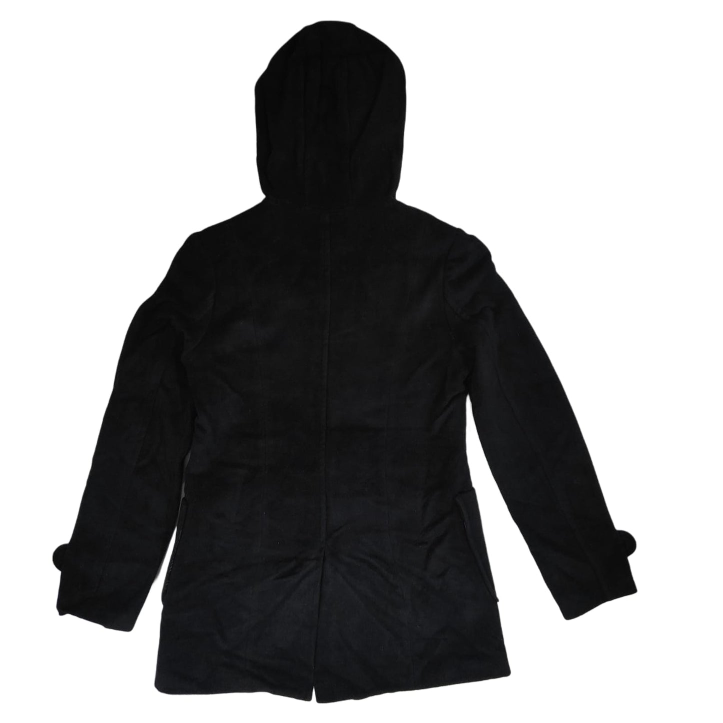 Women's Hooded Coat - Black (XS)