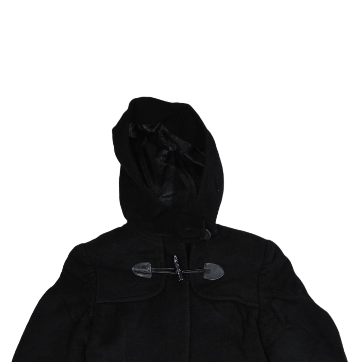 Women's Hooded Coat - Black (XS)