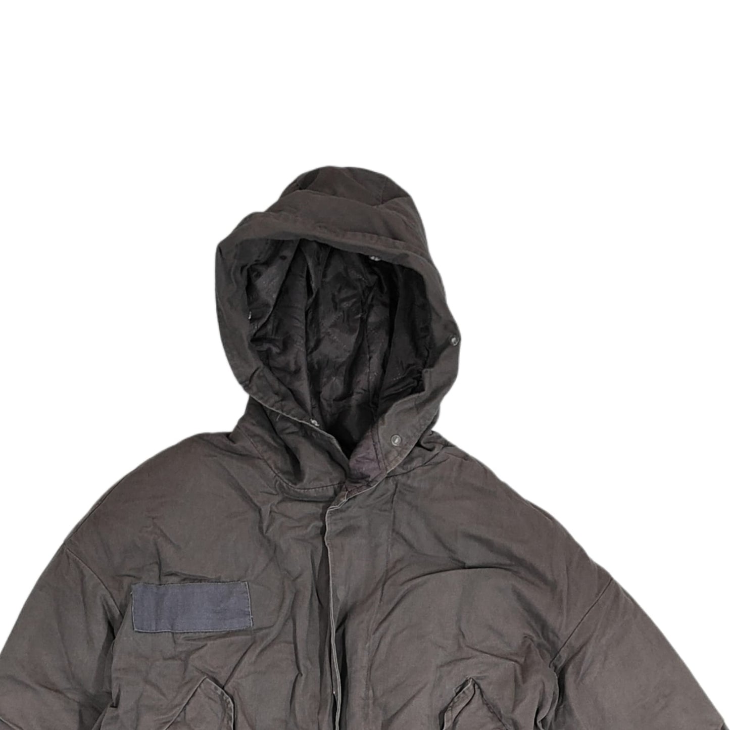 Men's Hooded Long Jacket - Beige (3XL)