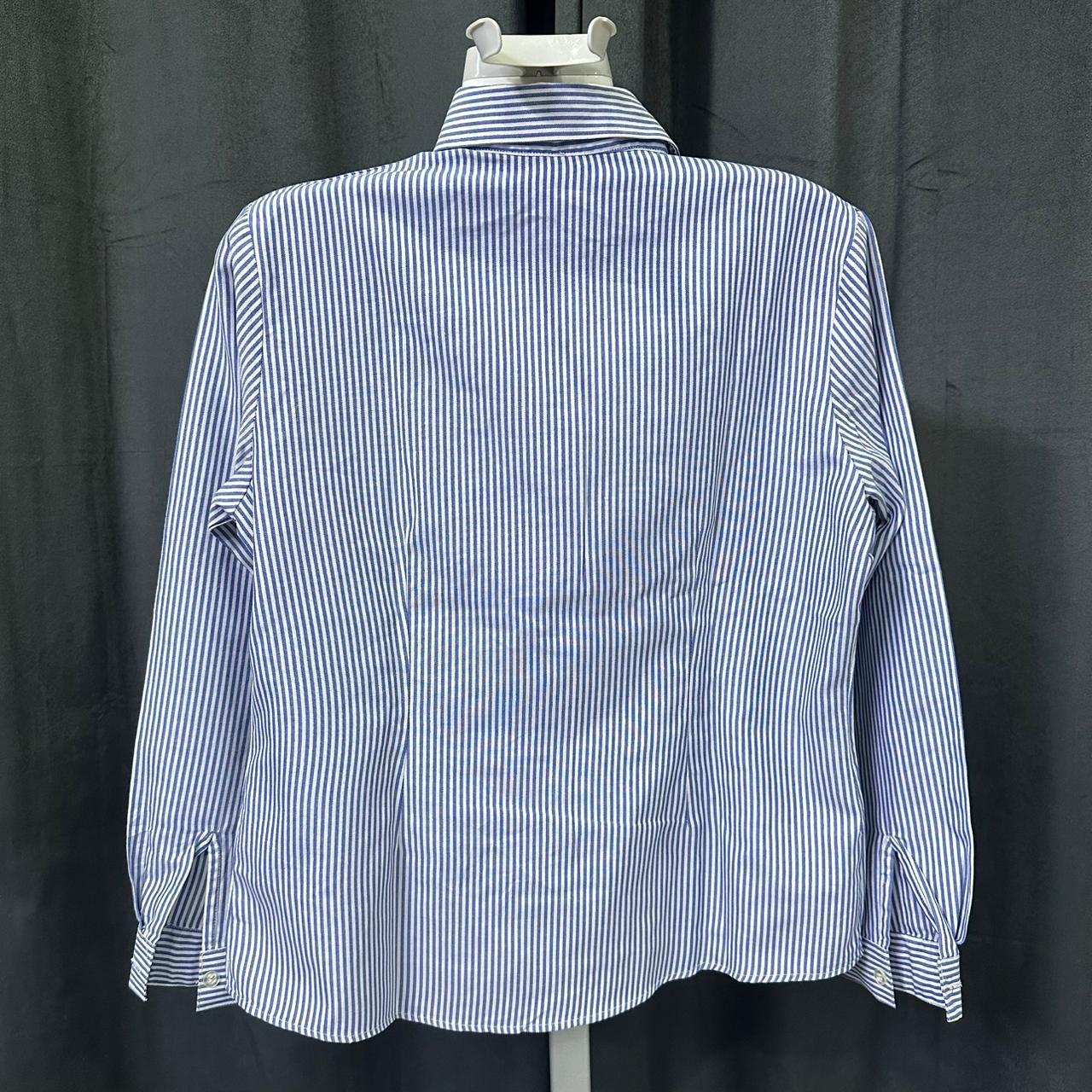 Women’s Shirt - Blue Striped (L)