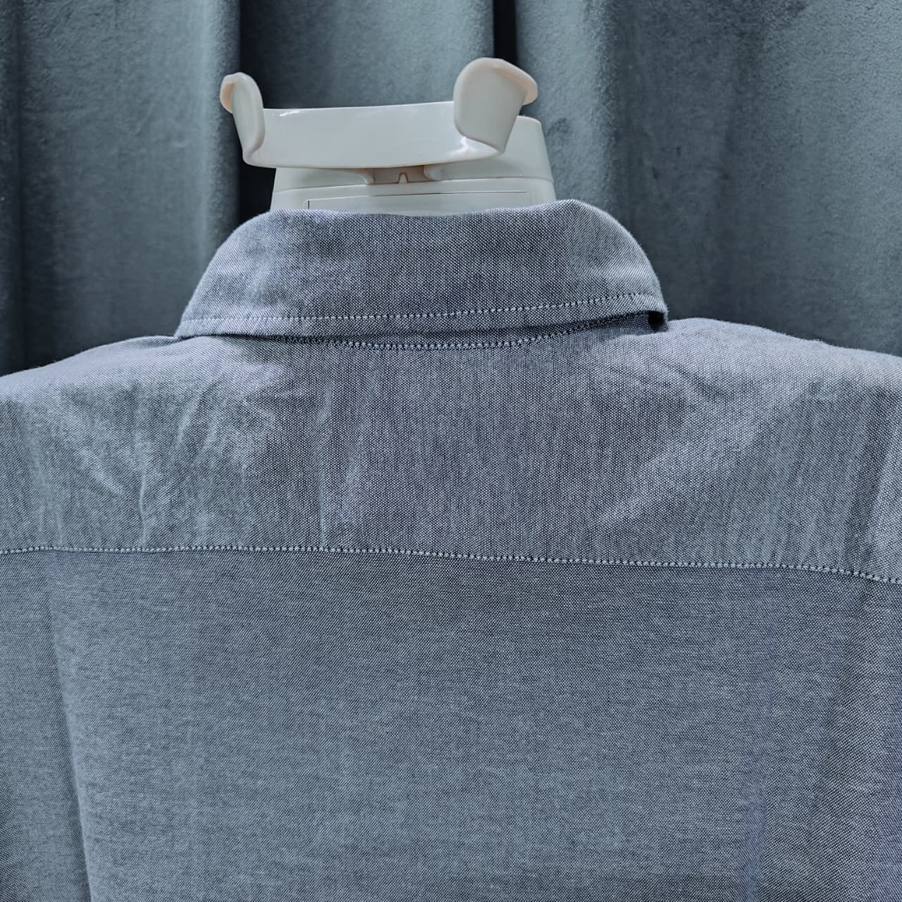 Men’s Oxford Shirt-Navy & Greyish Blue(XL)