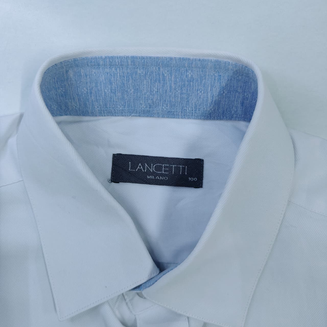 Lancetti Milano Men’s Vintage Shirt - White (XL)