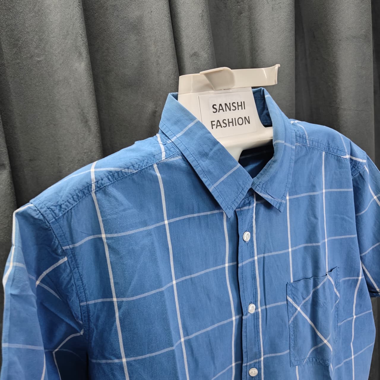Identic Men's Shirt- Navy Blue(4XL)
