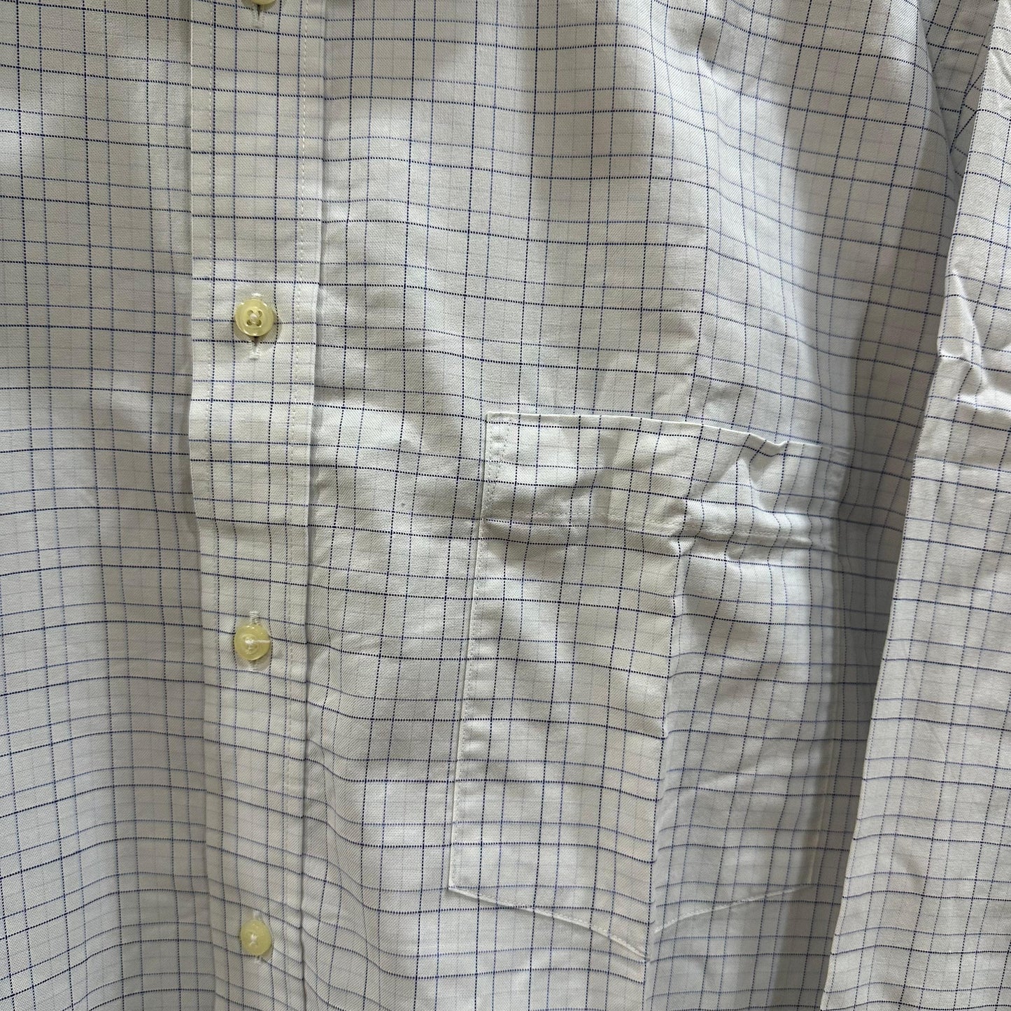 VAN GRAAF Men's Oxford Shirt - White Checkered (3XL)