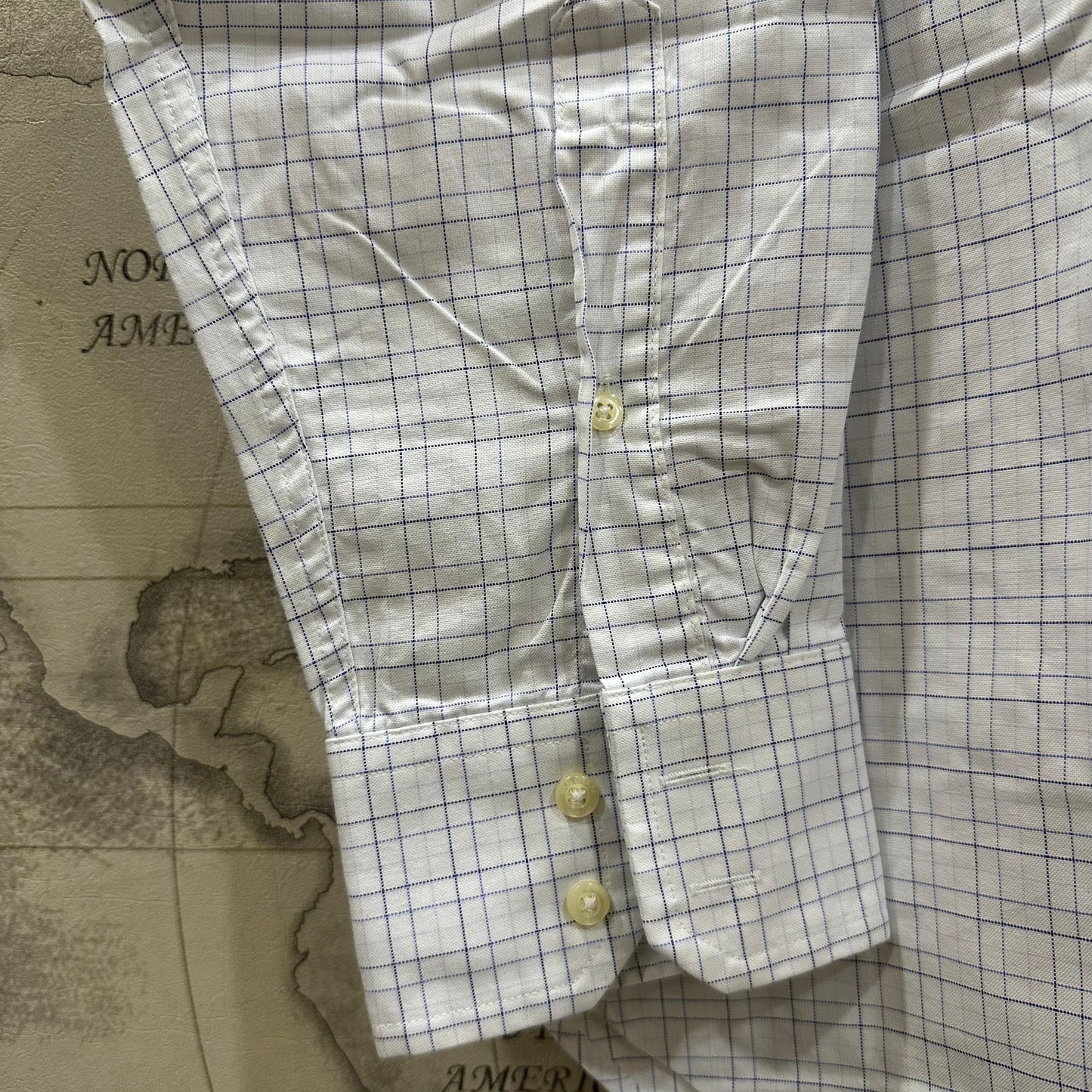 VAN GRAAF Men's Oxford Shirt - White Checkered (3XL)