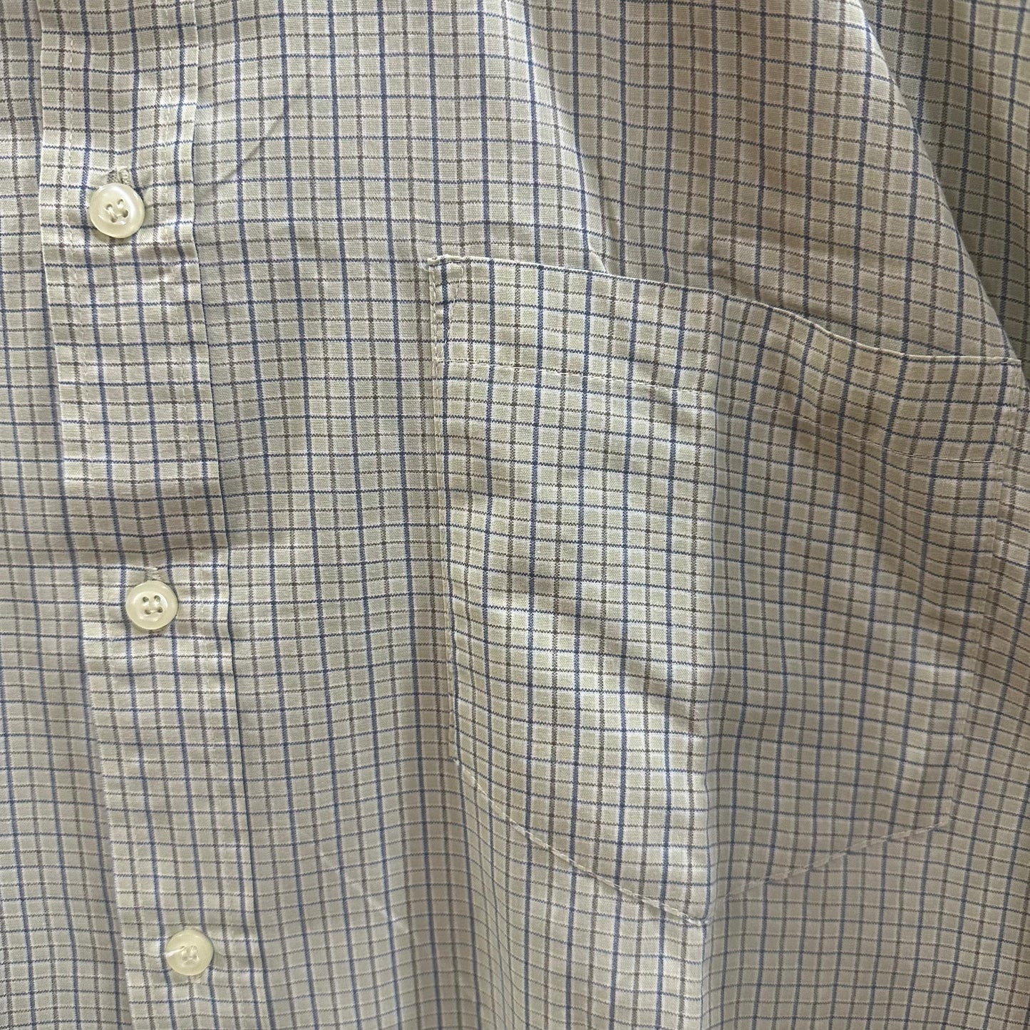 LEEDS Men's Shirt - Light Green/Blue Checkered (3XL)