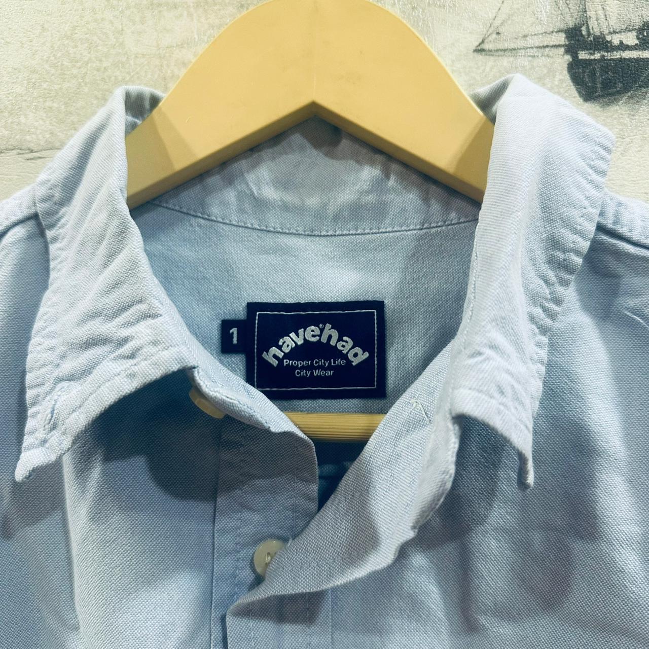 Havehad Men's Korean Shirt - Light Blue (M)