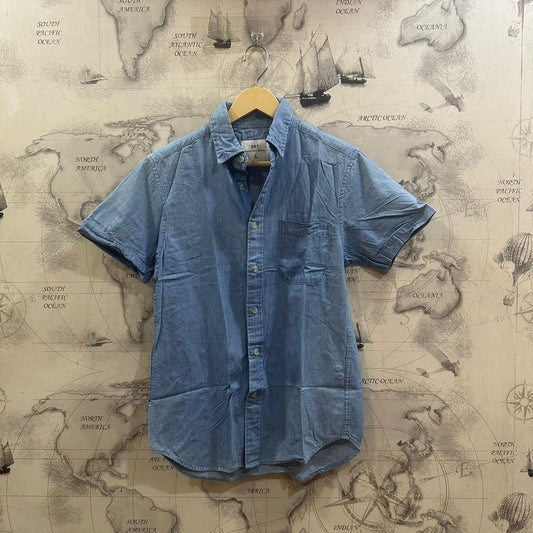 Men's Denim Shirt - Light Blue (XS)