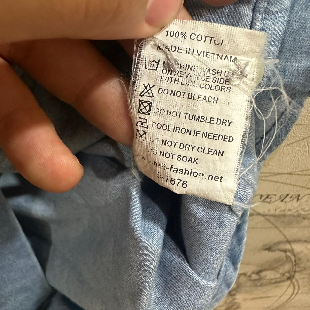 Men's Denim Shirt - Light Blue (XS)