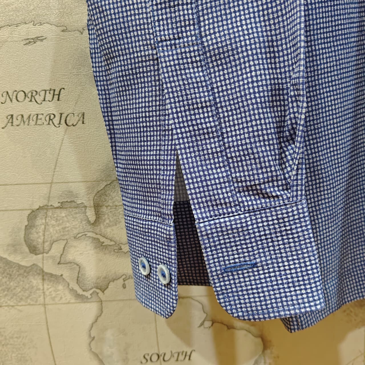 Men's Korean Shirt - Blue (XL)