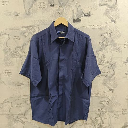 REVIEW SAMPLER Men's Shirt - Navy Blue (L)