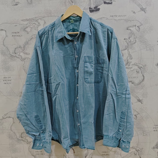 Men's Denim Shirt - Sea Green (4XL)