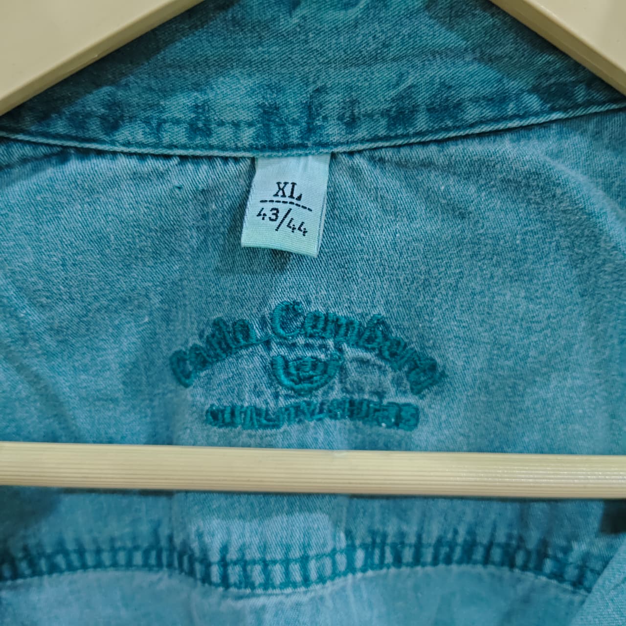 Men's Denim Shirt - Sea Green (4XL)