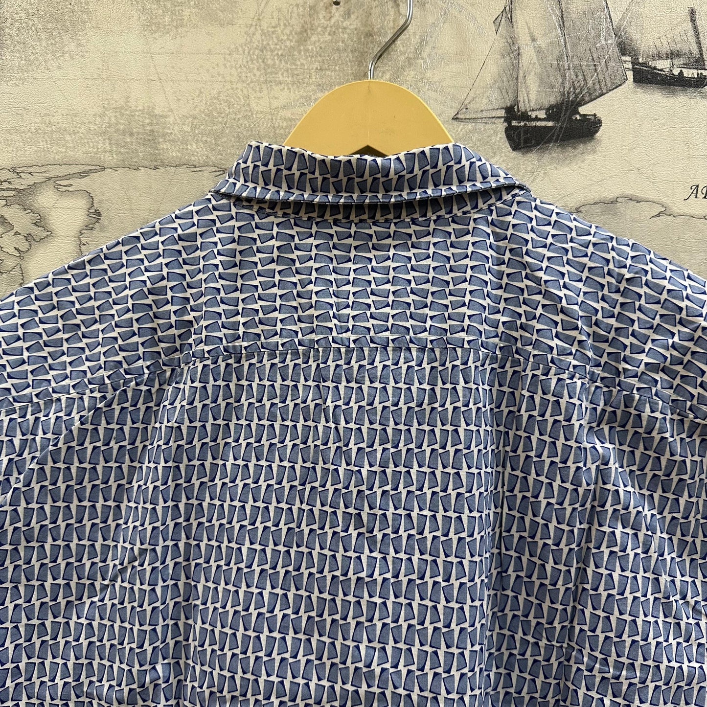 Original Penguin(by Munsingwear) Men's Shirt - Blue Patterned (XXL)