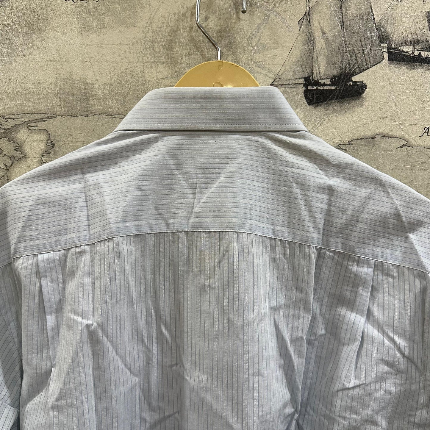 DAKS London Men's Shirt - Light Blue Striped (L)