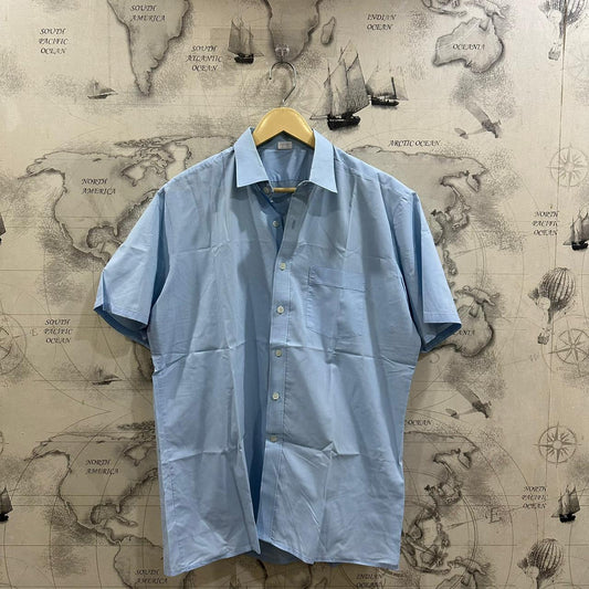 Men's Korean Shirt - Sky Blue (L)