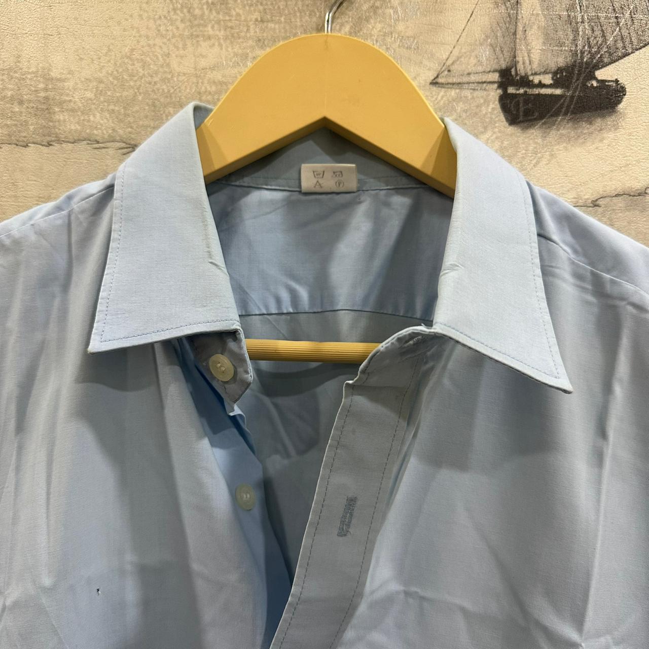 Men's Korean Shirt - Sky Blue (L)