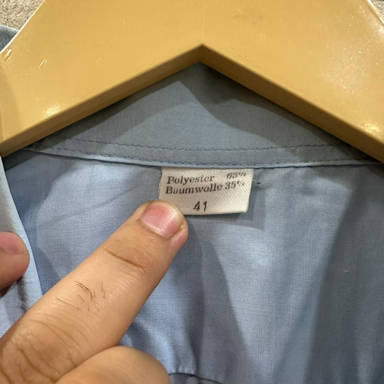 Men's Korean Shirt - Sky Blue (L)