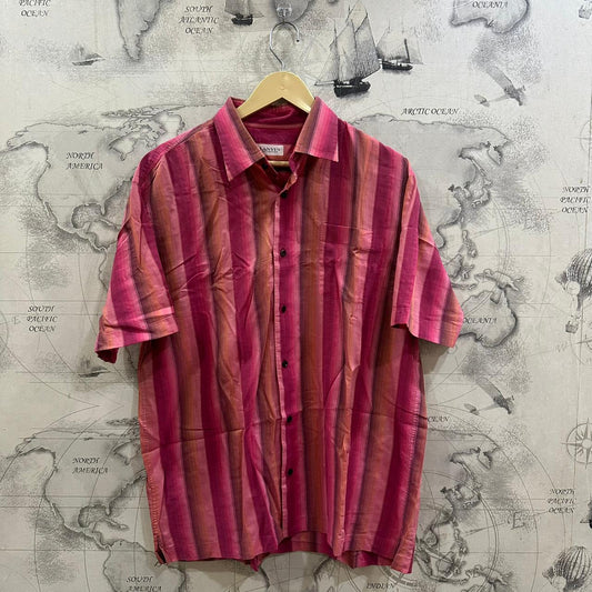 Lanvin Men's Shirt - Pink Striped (L)