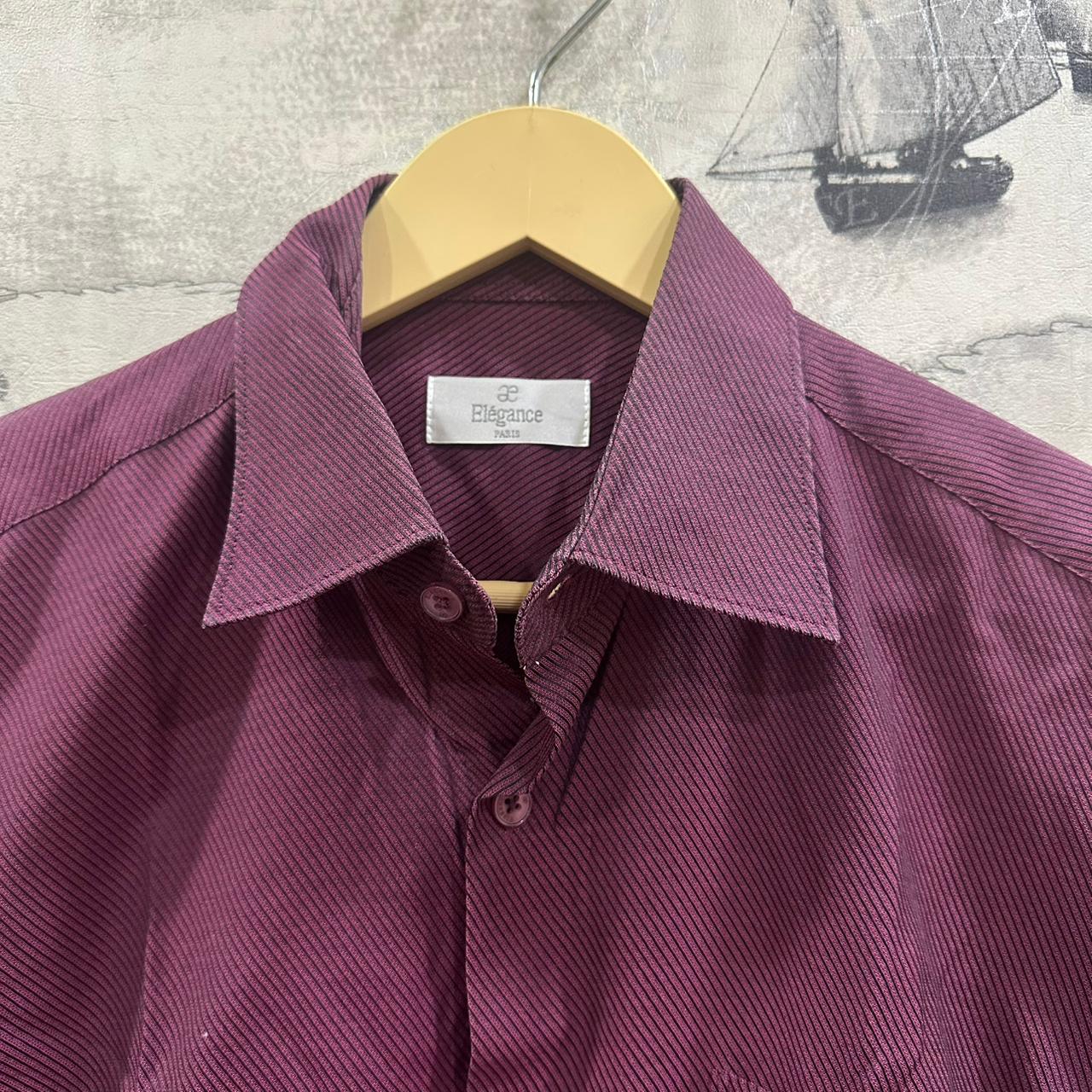 Elégance Paris Men's Shirt - Maroon (S)
