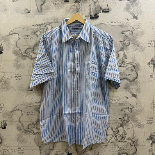 Identic Men's Shirt - Blue Striped (XXL)