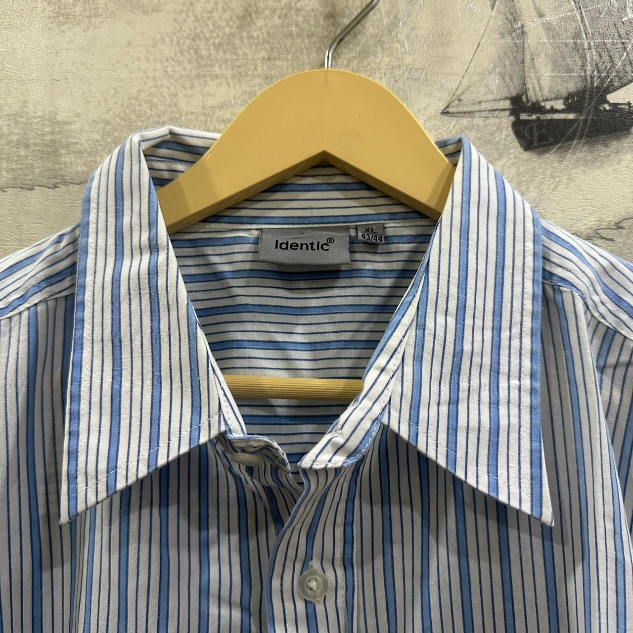 Identic Men's Shirt - Blue Striped (XXL)