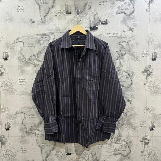 Tchibo (by TCM) Men's Shirt - Brown Striped (XXL)
