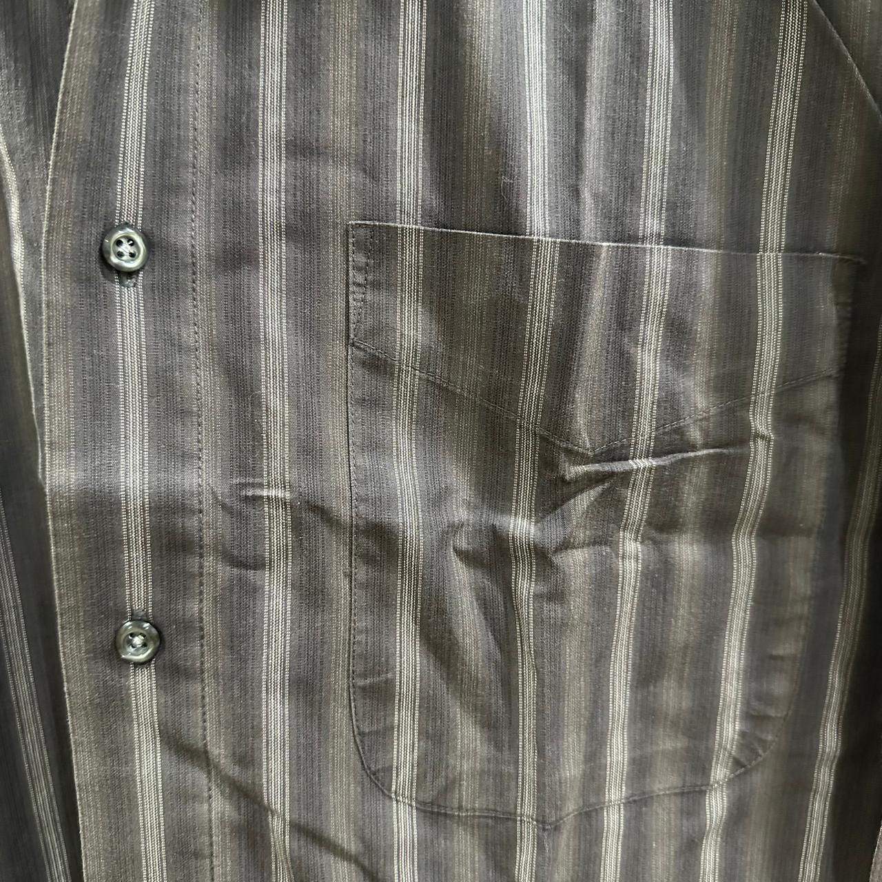Tchibo (by TCM) Men's Shirt - Brown Striped (XXL)
