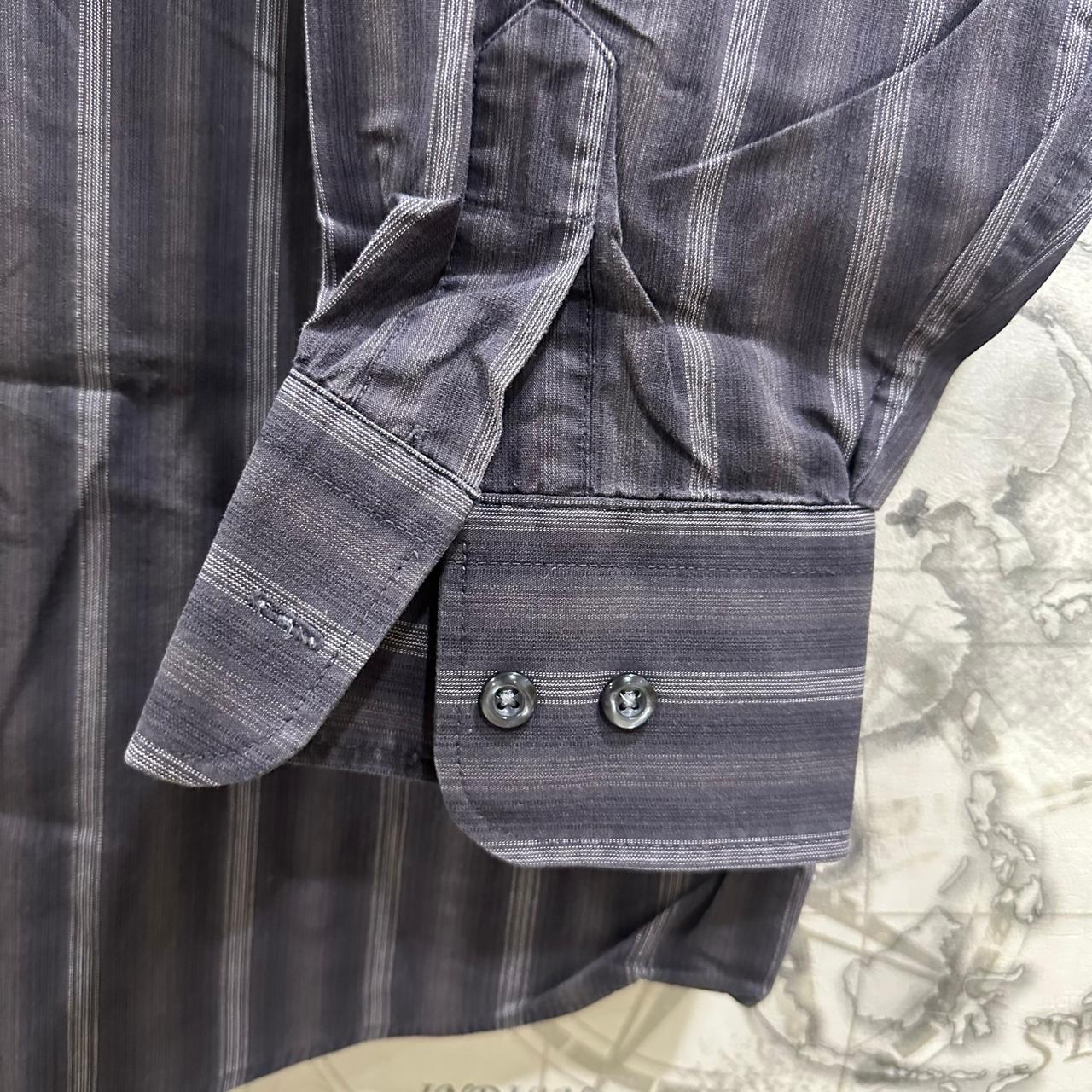 Tchibo (by TCM) Men's Shirt - Brown Striped (XXL)