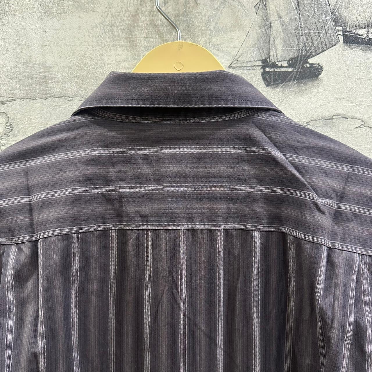 Tchibo (by TCM) Men's Shirt - Brown Striped (XXL)