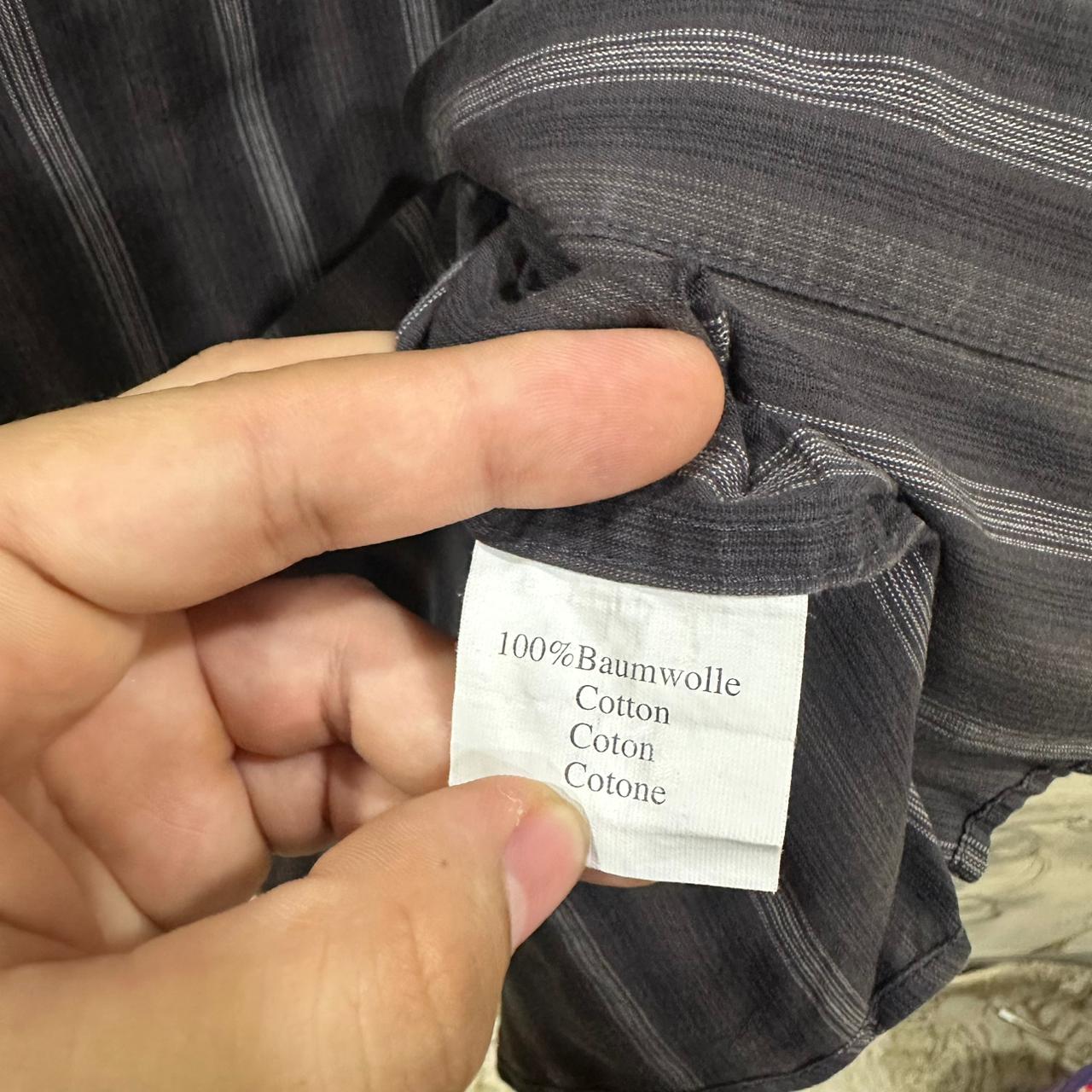 Tchibo (by TCM) Men's Shirt - Brown Striped (XXL)
