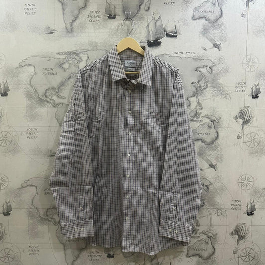 CANDA Men's Shirt - Yellow/Grey/White Checkered (3XL)