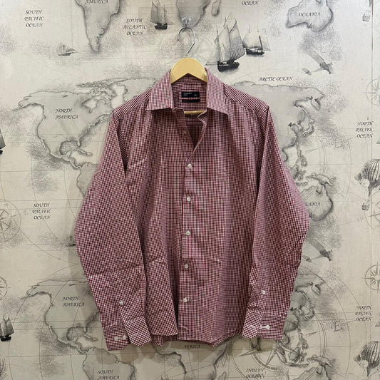 Cedarwood State(by Primark) Men's Shirt - Red & Pink Checkered (M)