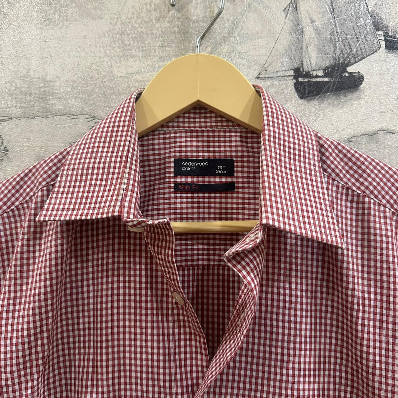 Cedarwood State(by Primark) Men's Shirt - Red & Pink Checkered (M)